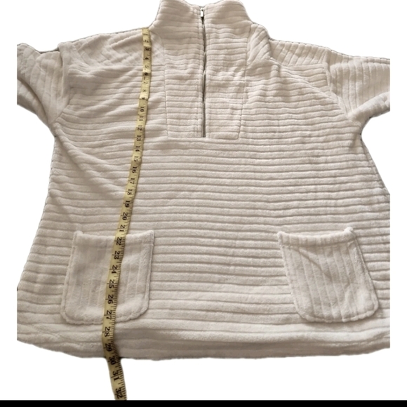 Soft Surroundings Womens Ivory Over the Moon Cozy Pullover Half Zip Pullover XL - Picture 14 of 14